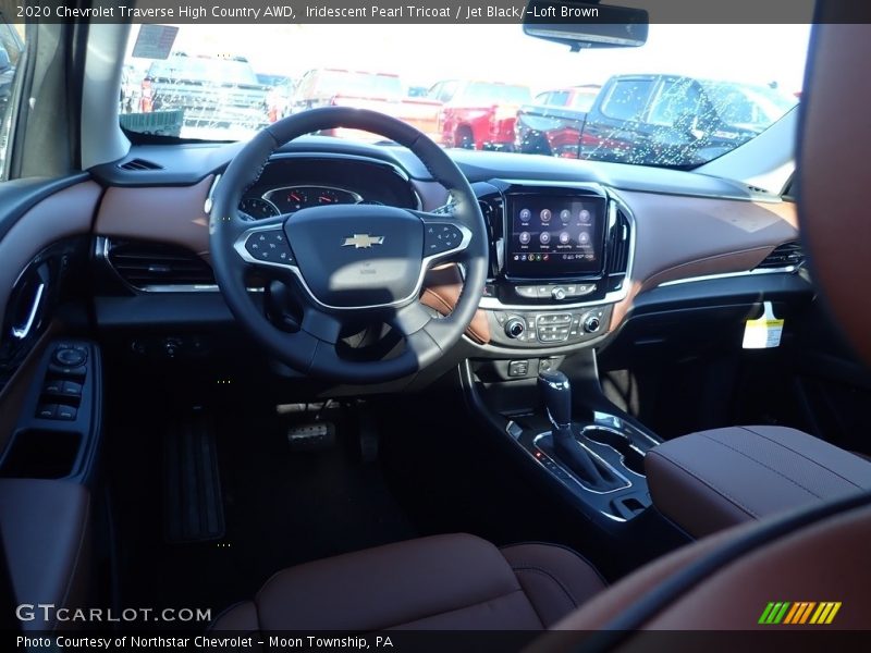 Iridescent Pearl Tricoat / Jet Black/­Loft Brown 2020 Chevrolet Traverse High Country AWD