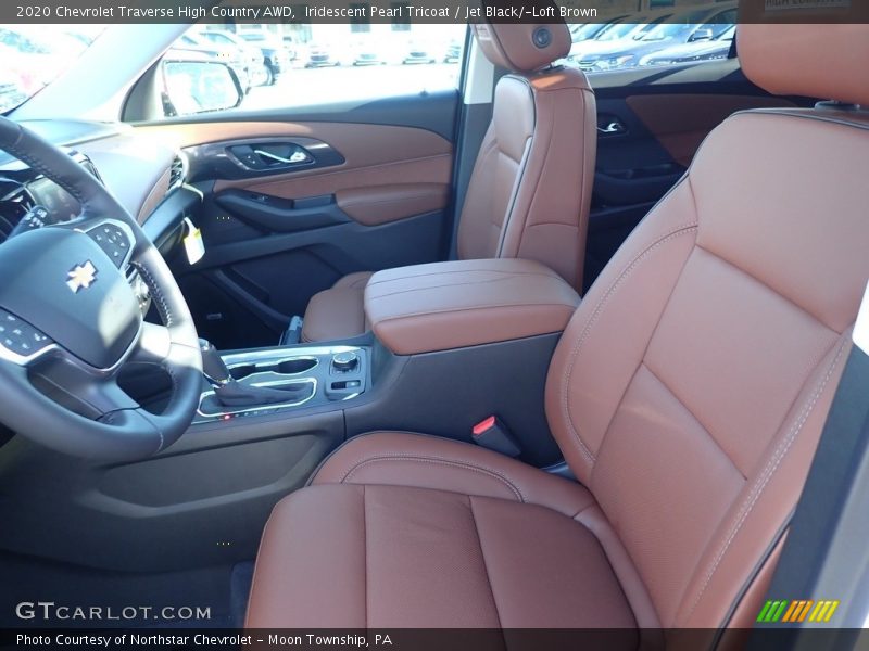Iridescent Pearl Tricoat / Jet Black/­Loft Brown 2020 Chevrolet Traverse High Country AWD