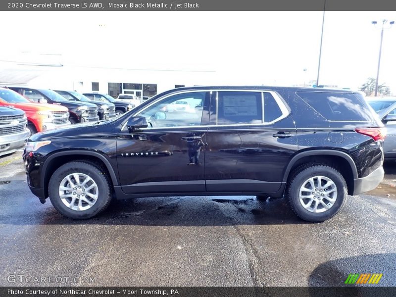 Mosaic Black Metallic / Jet Black 2020 Chevrolet Traverse LS AWD