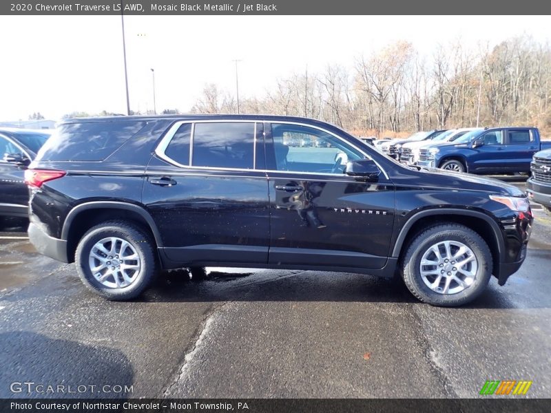 Mosaic Black Metallic / Jet Black 2020 Chevrolet Traverse LS AWD