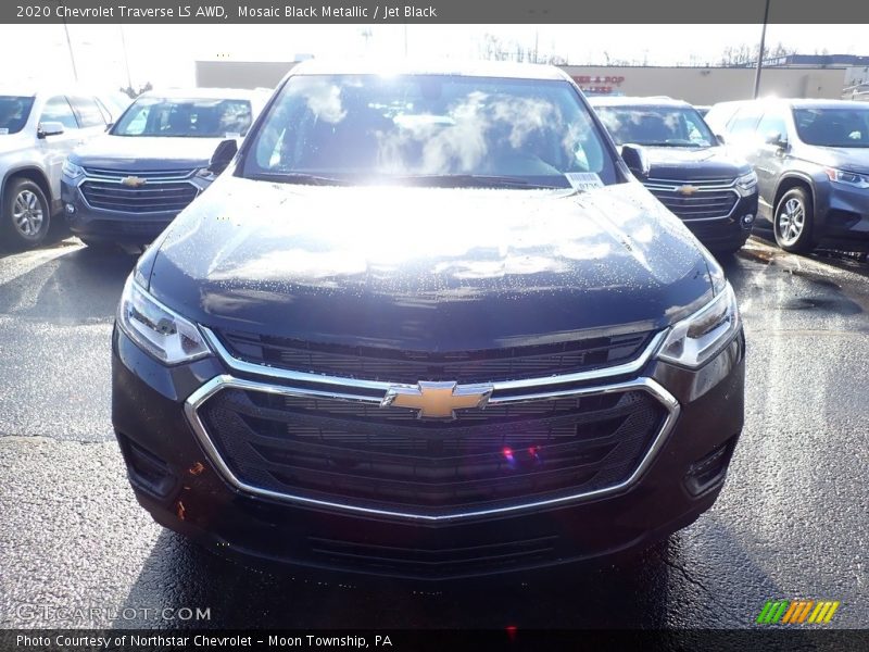 Mosaic Black Metallic / Jet Black 2020 Chevrolet Traverse LS AWD