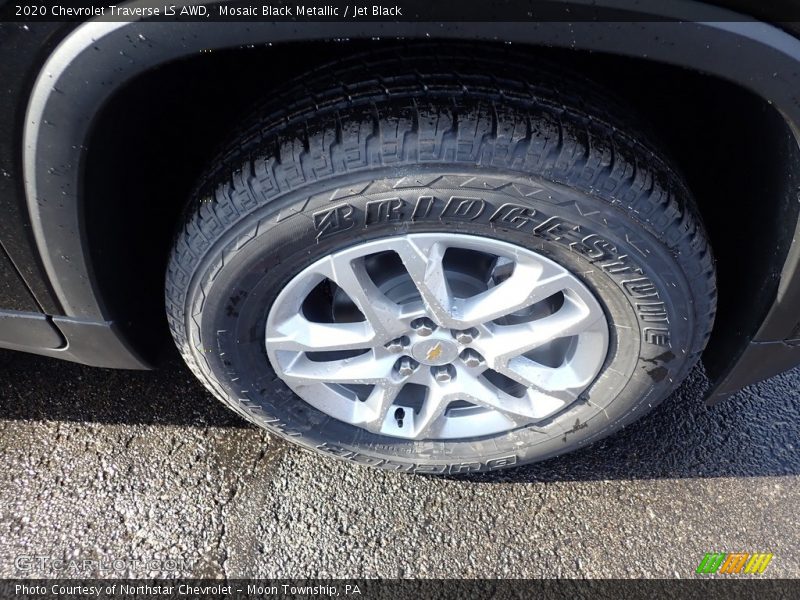 Mosaic Black Metallic / Jet Black 2020 Chevrolet Traverse LS AWD
