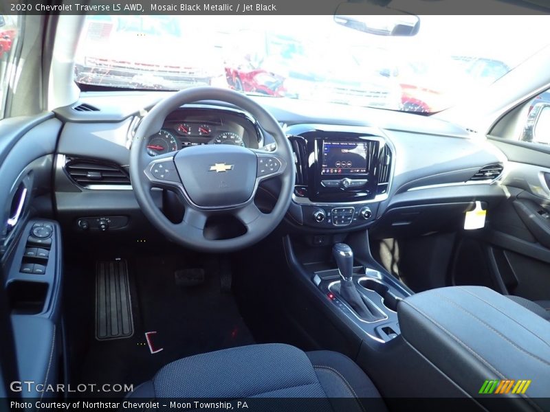 Mosaic Black Metallic / Jet Black 2020 Chevrolet Traverse LS AWD