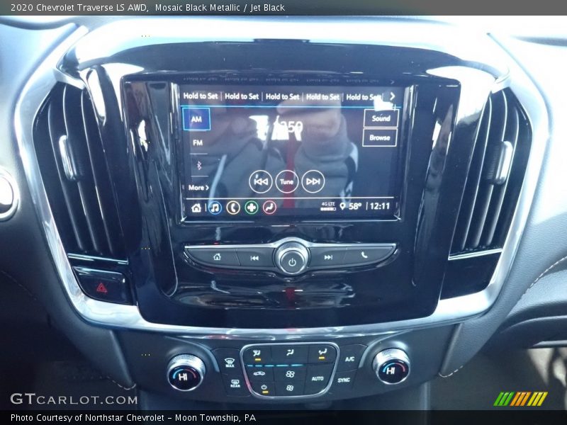 Mosaic Black Metallic / Jet Black 2020 Chevrolet Traverse LS AWD