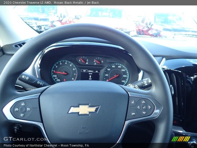 Mosaic Black Metallic / Jet Black 2020 Chevrolet Traverse LS AWD
