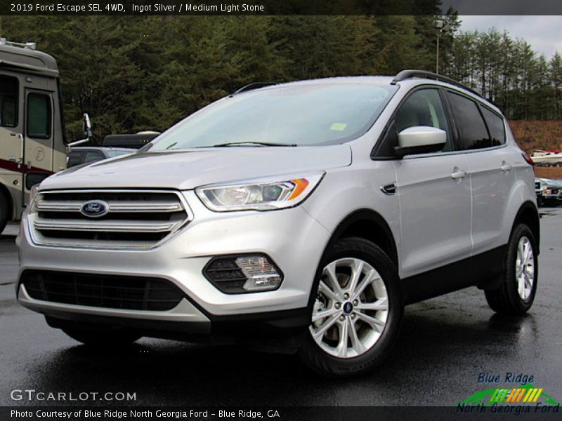 Ingot Silver / Medium Light Stone 2019 Ford Escape SEL 4WD