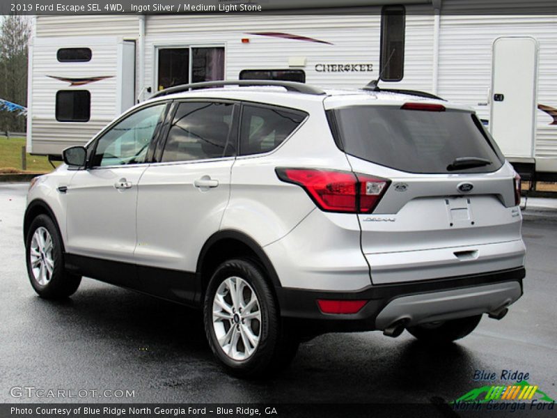 Ingot Silver / Medium Light Stone 2019 Ford Escape SEL 4WD