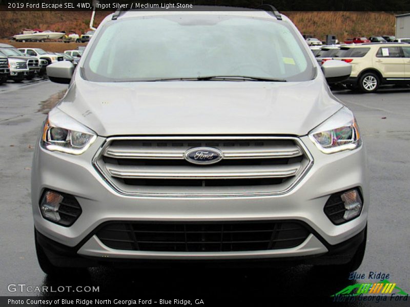 Ingot Silver / Medium Light Stone 2019 Ford Escape SEL 4WD