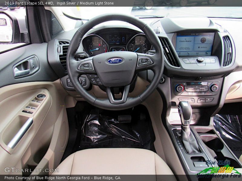 Ingot Silver / Medium Light Stone 2019 Ford Escape SEL 4WD