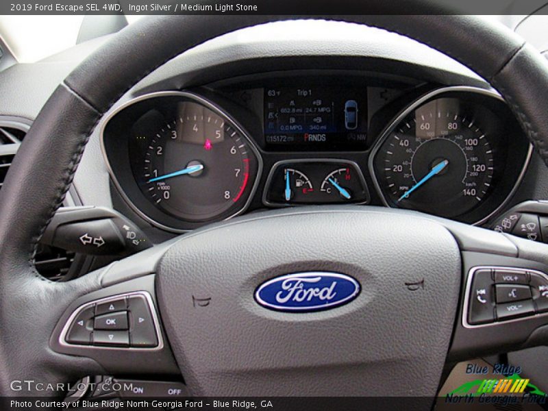 Ingot Silver / Medium Light Stone 2019 Ford Escape SEL 4WD
