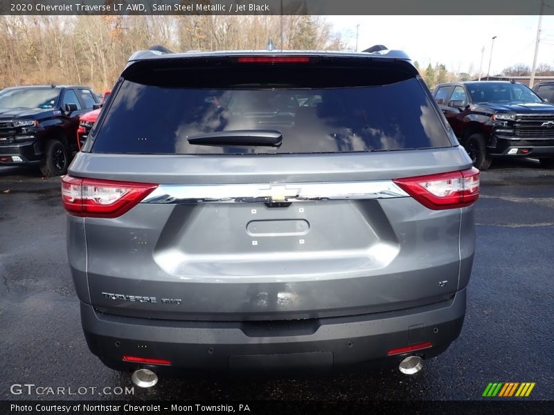 Satin Steel Metallic / Jet Black 2020 Chevrolet Traverse LT AWD