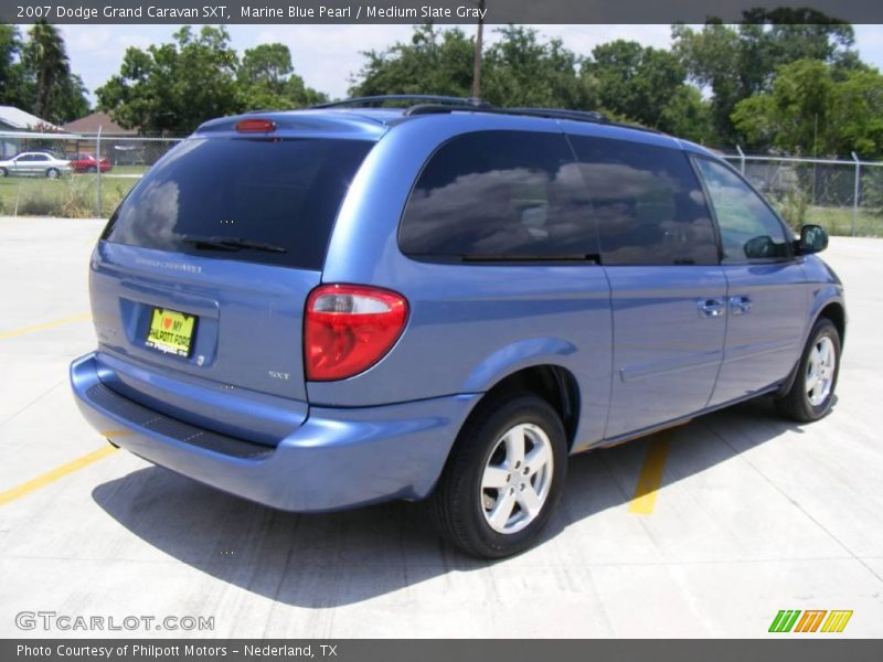 Marine Blue Pearl / Medium Slate Gray 2007 Dodge Grand Caravan SXT