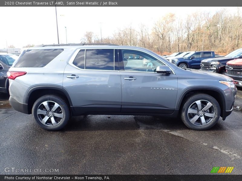 Satin Steel Metallic / Jet Black 2020 Chevrolet Traverse LT AWD