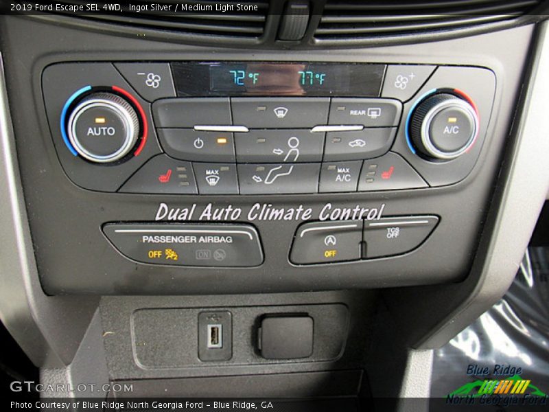 Ingot Silver / Medium Light Stone 2019 Ford Escape SEL 4WD