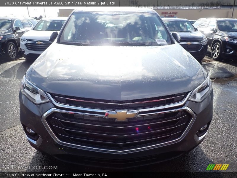 Satin Steel Metallic / Jet Black 2020 Chevrolet Traverse LT AWD