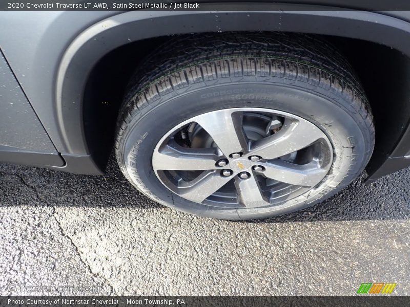 Satin Steel Metallic / Jet Black 2020 Chevrolet Traverse LT AWD