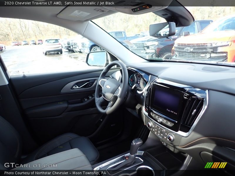 Satin Steel Metallic / Jet Black 2020 Chevrolet Traverse LT AWD