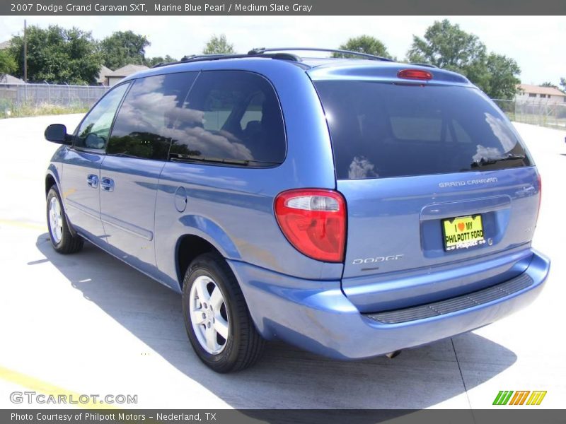 Marine Blue Pearl / Medium Slate Gray 2007 Dodge Grand Caravan SXT
