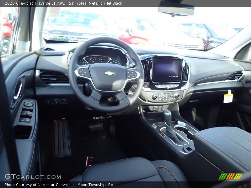 Satin Steel Metallic / Jet Black 2020 Chevrolet Traverse LT AWD