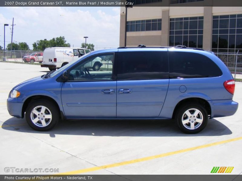 Marine Blue Pearl / Medium Slate Gray 2007 Dodge Grand Caravan SXT