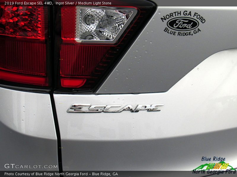 Ingot Silver / Medium Light Stone 2019 Ford Escape SEL 4WD