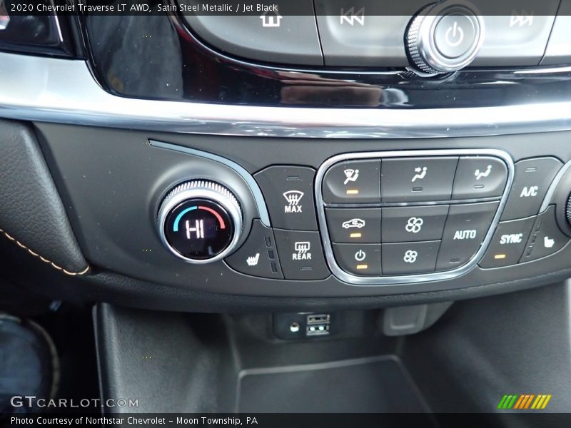 Satin Steel Metallic / Jet Black 2020 Chevrolet Traverse LT AWD