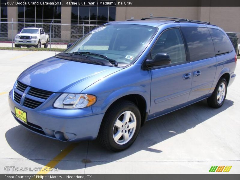 Marine Blue Pearl / Medium Slate Gray 2007 Dodge Grand Caravan SXT