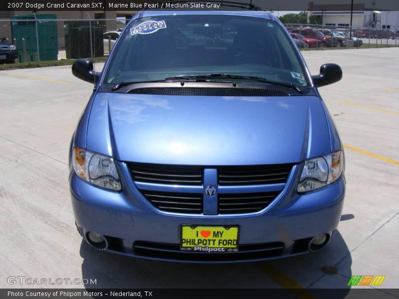 Marine Blue Pearl / Medium Slate Gray 2007 Dodge Grand Caravan SXT