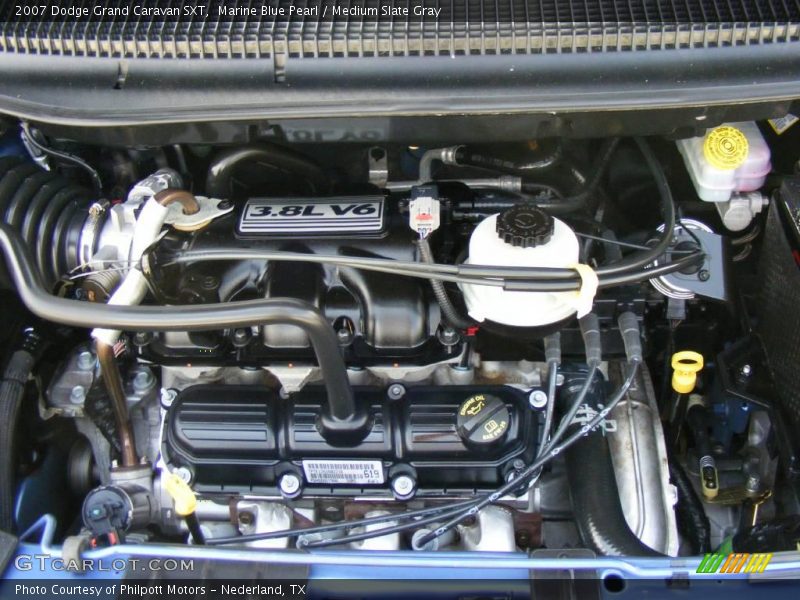 Marine Blue Pearl / Medium Slate Gray 2007 Dodge Grand Caravan SXT
