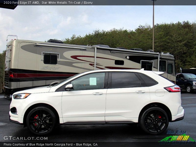 Star White Metallic Tri-Coat / Ebony 2020 Ford Edge ST AWD