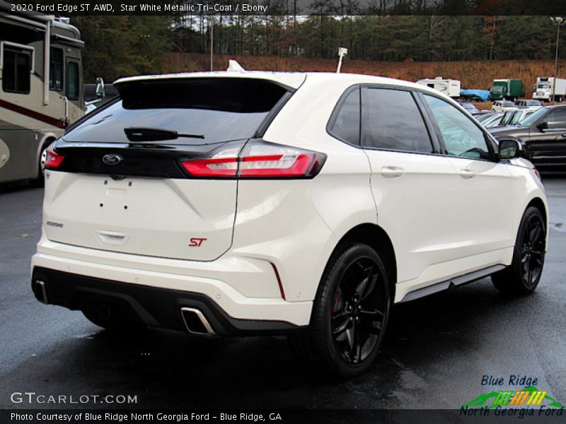 Star White Metallic Tri-Coat / Ebony 2020 Ford Edge ST AWD