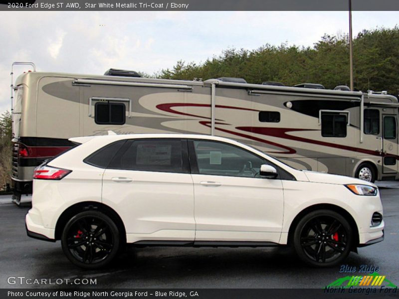 Star White Metallic Tri-Coat / Ebony 2020 Ford Edge ST AWD