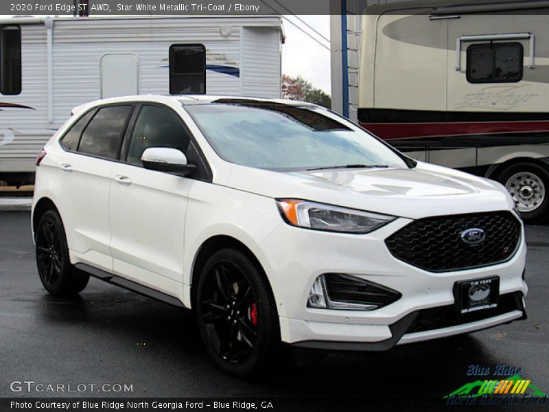 Star White Metallic Tri-Coat / Ebony 2020 Ford Edge ST AWD