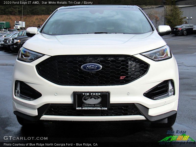 Star White Metallic Tri-Coat / Ebony 2020 Ford Edge ST AWD