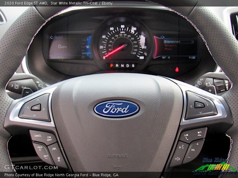 Star White Metallic Tri-Coat / Ebony 2020 Ford Edge ST AWD