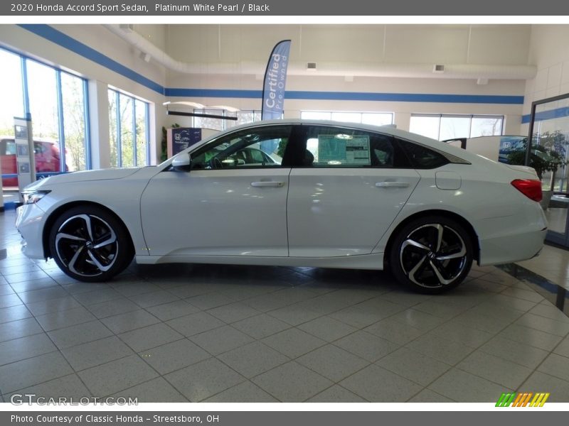 Platinum White Pearl / Black 2020 Honda Accord Sport Sedan