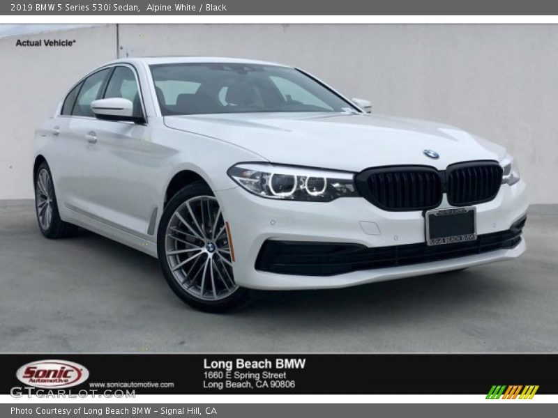 Alpine White / Black 2019 BMW 5 Series 530i Sedan