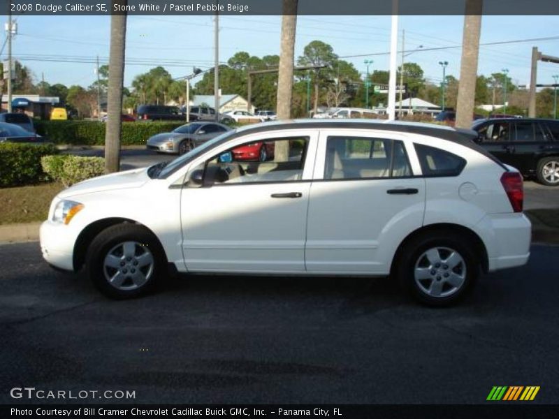 Stone White / Pastel Pebble Beige 2008 Dodge Caliber SE