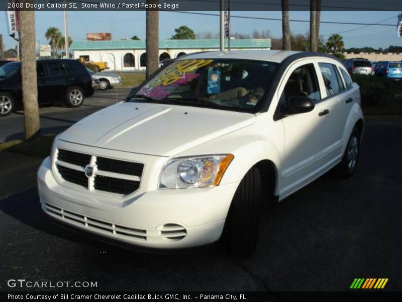 Stone White / Pastel Pebble Beige 2008 Dodge Caliber SE