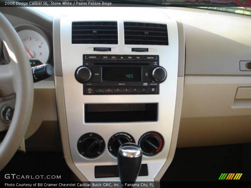 Stone White / Pastel Pebble Beige 2008 Dodge Caliber SE