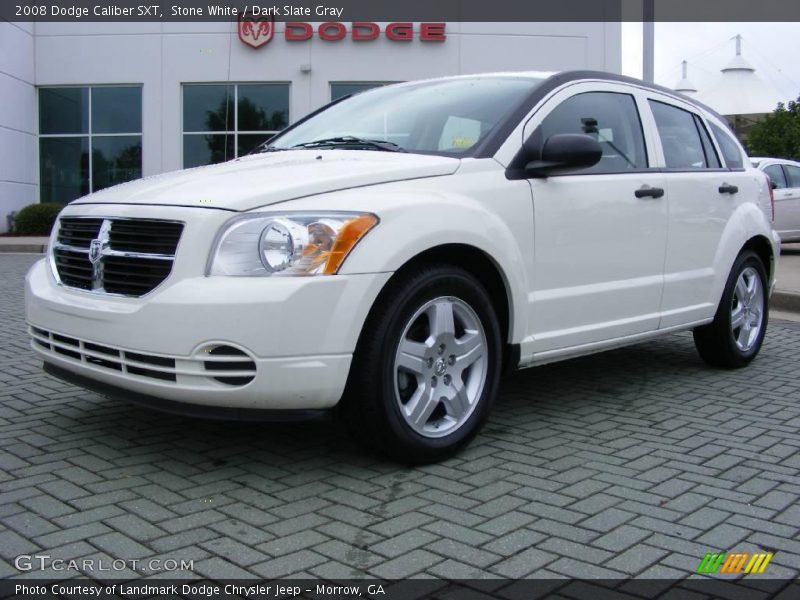 Stone White / Dark Slate Gray 2008 Dodge Caliber SXT