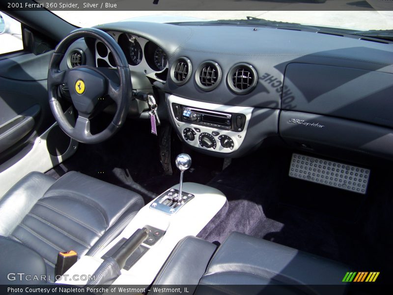 Silver / Blue 2001 Ferrari 360 Spider