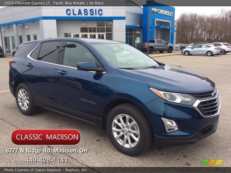 Pacific Blue Metallic / Jet Black 2020 Chevrolet Equinox LT