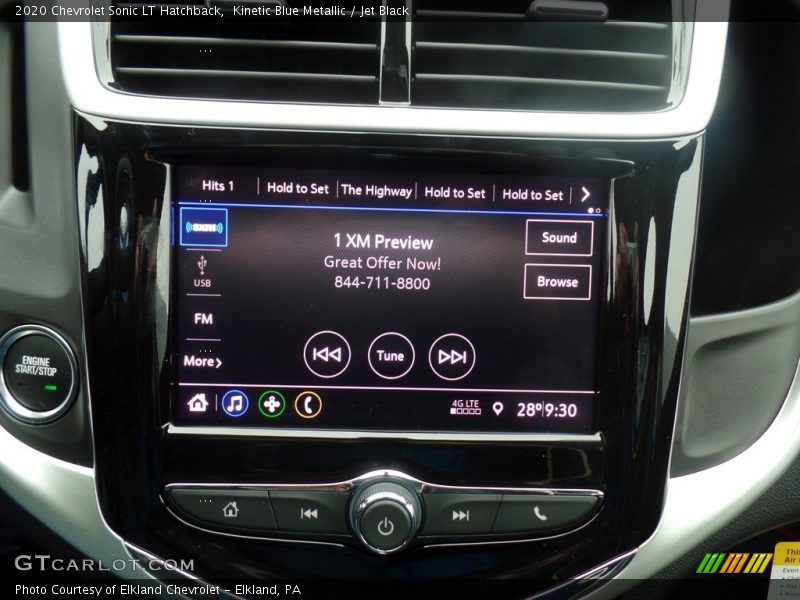 Kinetic Blue Metallic / Jet Black 2020 Chevrolet Sonic LT Hatchback