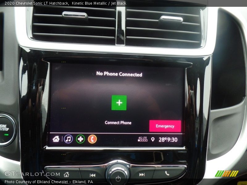 Kinetic Blue Metallic / Jet Black 2020 Chevrolet Sonic LT Hatchback