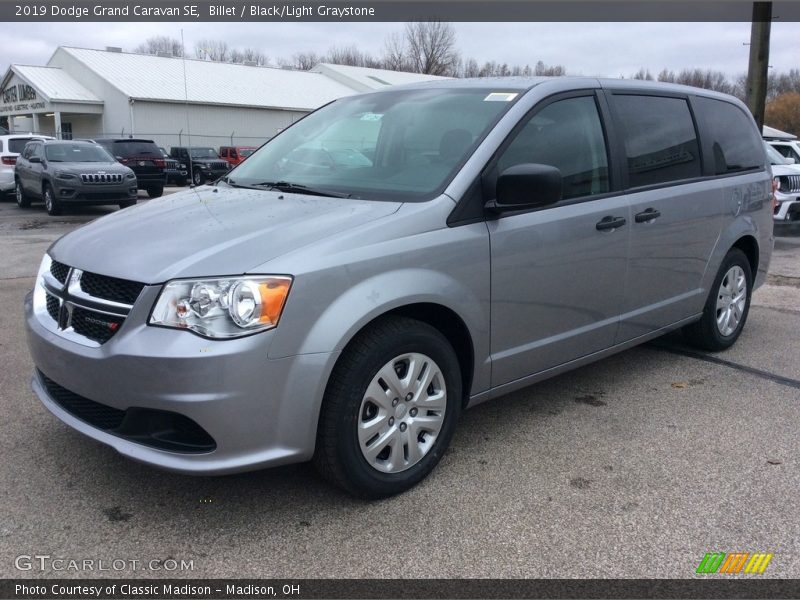 Billet / Black/Light Graystone 2019 Dodge Grand Caravan SE
