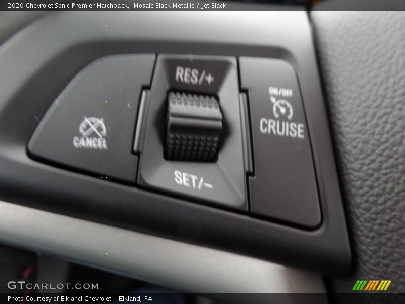 Mosaic Black Metallic / Jet Black 2020 Chevrolet Sonic Premier Hatchback