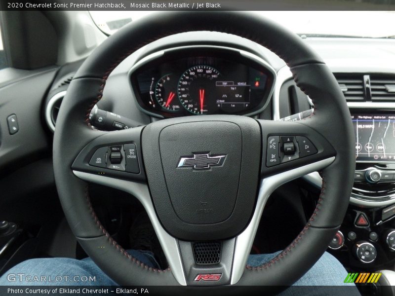 Mosaic Black Metallic / Jet Black 2020 Chevrolet Sonic Premier Hatchback