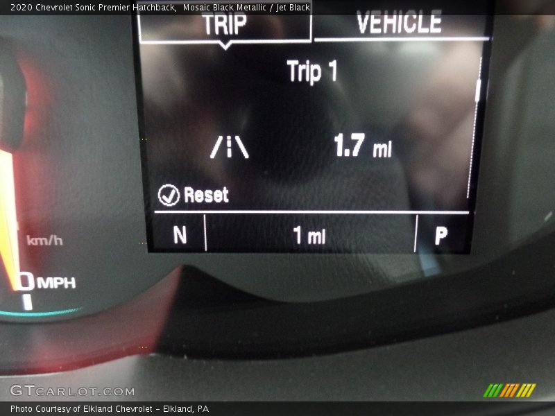 Mosaic Black Metallic / Jet Black 2020 Chevrolet Sonic Premier Hatchback