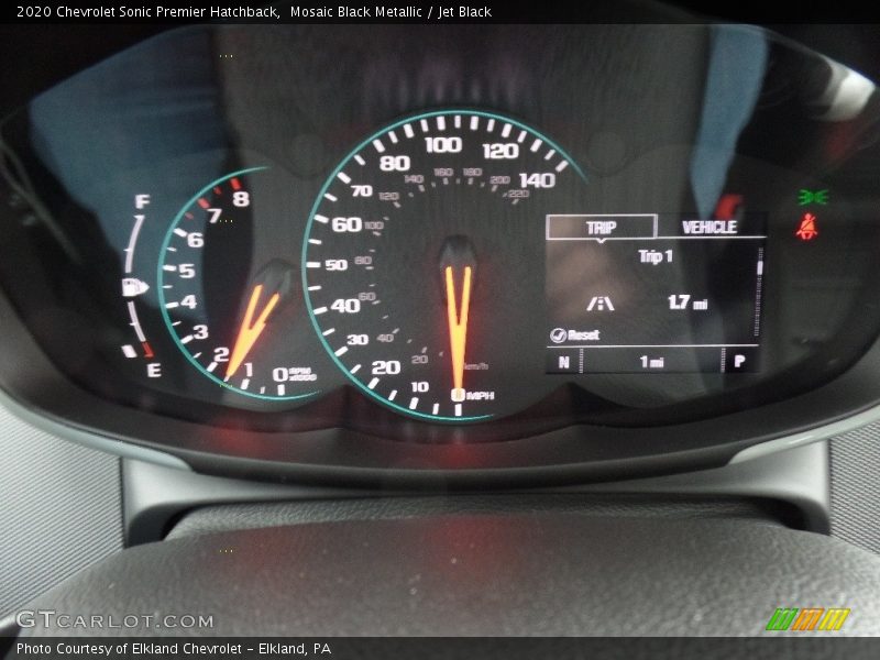 Mosaic Black Metallic / Jet Black 2020 Chevrolet Sonic Premier Hatchback